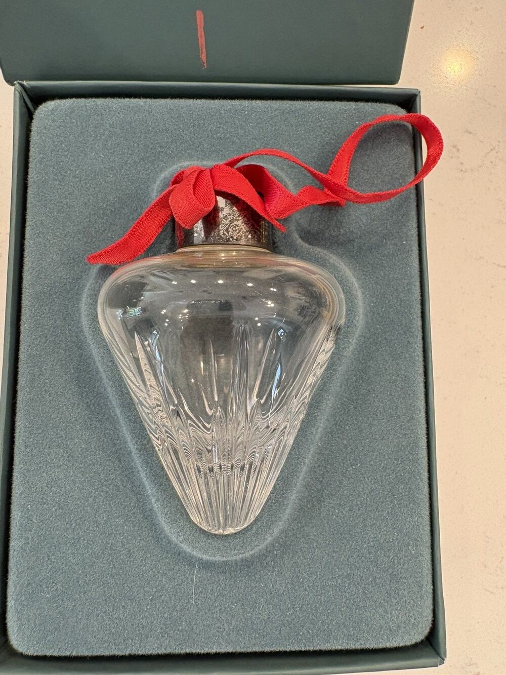 Vintage 1989 Lenox Crystal Starlight Christmas Ornament with Original Fitted Box